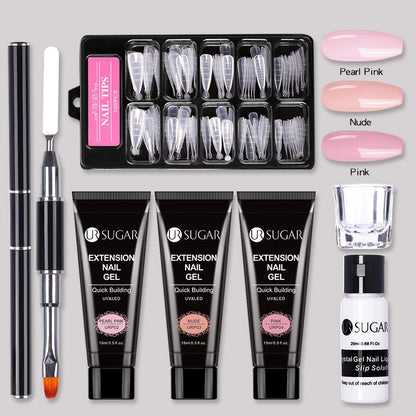 UR SUGAR™ Acrylic UV Gel Extension Nail Kit – Salon Nails From Home