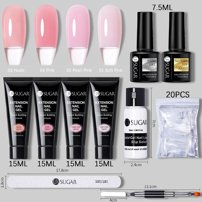 UR SUGAR™ Acrylic UV Gel Extension Nail Kit – Salon Nails From Home