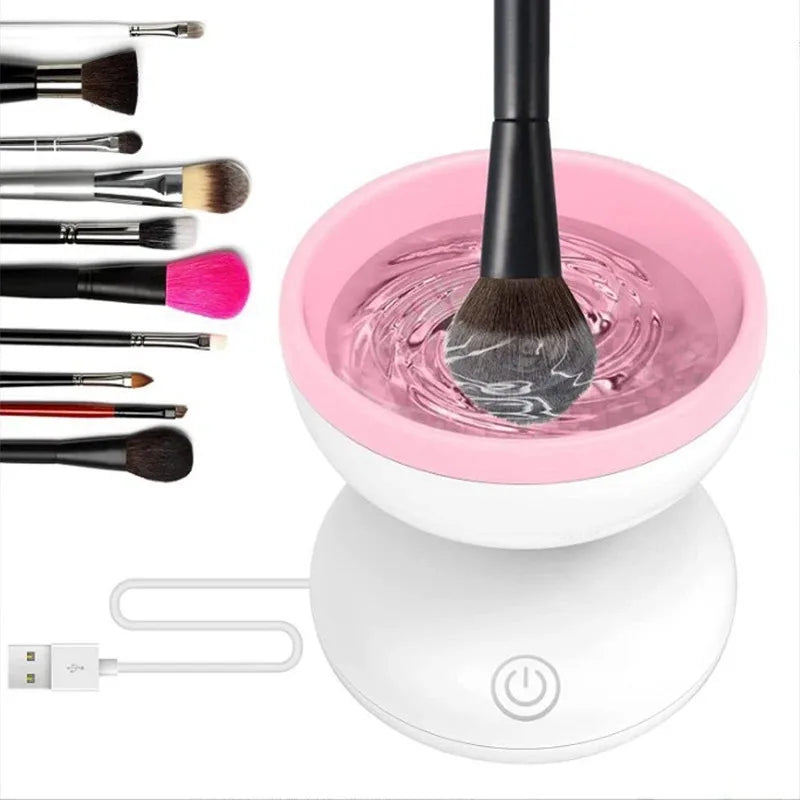 Glowify™ Makeup Brush Spin Cleaner – Fast 15-Second Deep Clean