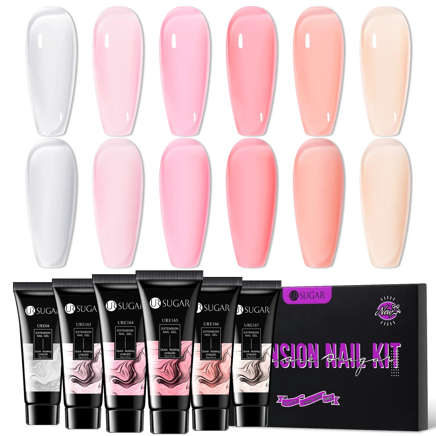 UR SUGAR™ Acrylic UV Gel Extension Nail Kit – Salon Nails From Home