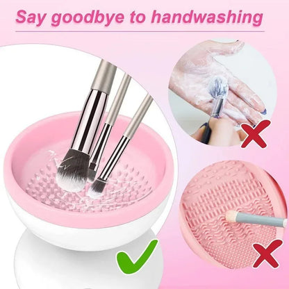Glowify™ Makeup Brush Spin Cleaner – Fast 15-Second Deep Clean
