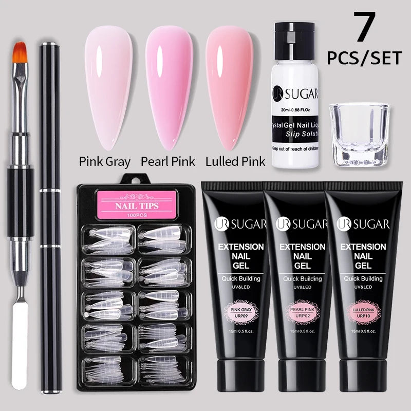 UR SUGAR™ Acrylic UV Gel Extension Nail Kit – Salon Nails From Home