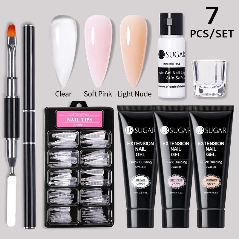 UR SUGAR™ Acrylic UV Gel Extension Nail Kit – Salon Nails From Home