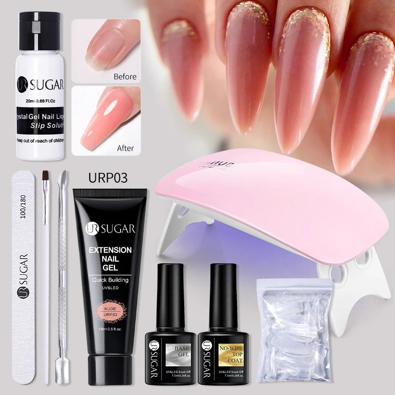 UR SUGAR™ Acrylic UV Gel Extension Nail Kit – Salon Nails From Home