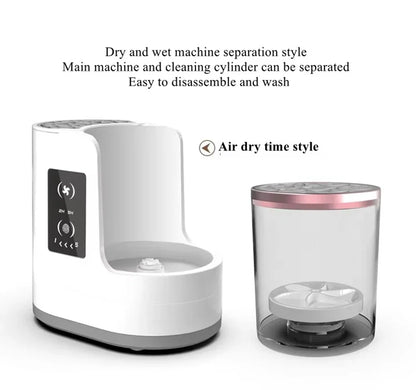 3 IN 1 Electric Makeup Brush Cleaner Machine With Makeup Brush Dryer-Holder-Portable Automatic USB Cosmetic Brushes Cleaner Tool