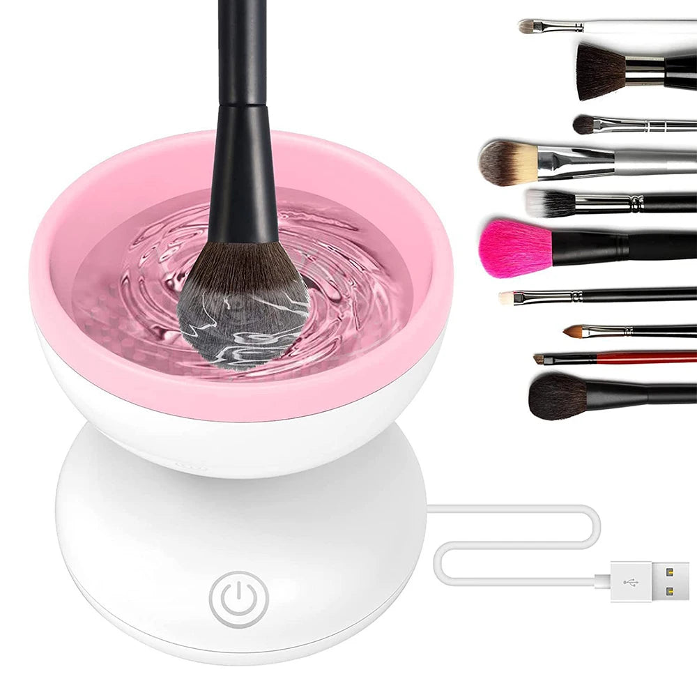 Glowify™ Makeup Brush Spin Cleaner – Fast 15-Second Deep Clean
